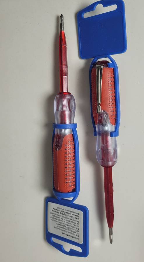 Reversible Tester Series Clip-On Screwdriver. (Bid Per Piece)