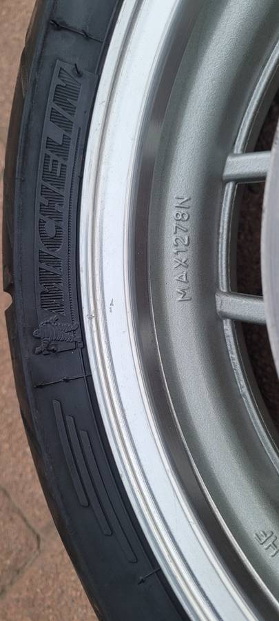 ALMOST NEW - 2x MICHELIN Pilot Sport Super Bike Rim, Tyre & Brake Disc 13/60-13  (Bid Per Lot)