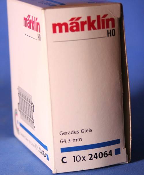 Marklin 24064 straight track 64.3mm, x 10
