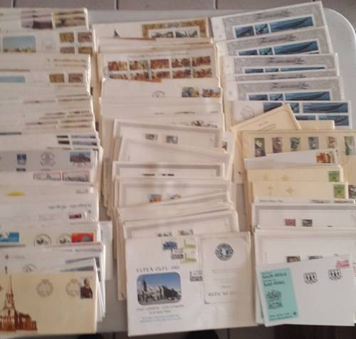 South Africa, Homelands, SWA, Zimbabwe. Box FDC's - Approx 15kg