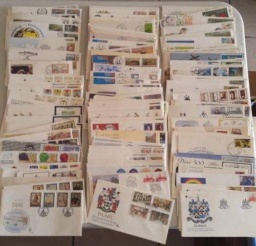 South Africa, Homelands, SWA, Zimbabwe. Box FDC's - Approx 15kg