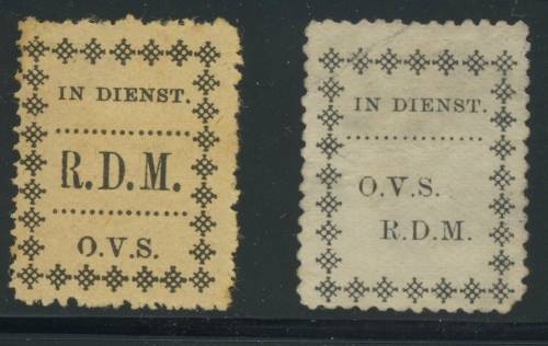 OFS Police Frank Stamps. Sacc 2 and 3. Very Scarce Cat: R5500.00