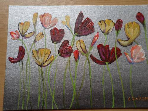 POPPY ENSEMBLE --- Original Painting by SA artist Cherie Roe Dirksen --- 355 x 255