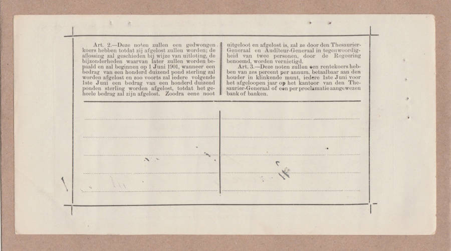 £1 Gouvernement Noots Pietersburg x 3 with sequential serial numbers, 1.4.1901. Superb condition