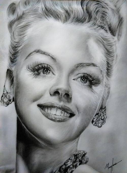 Original pencil portrait of Leslie Brooks