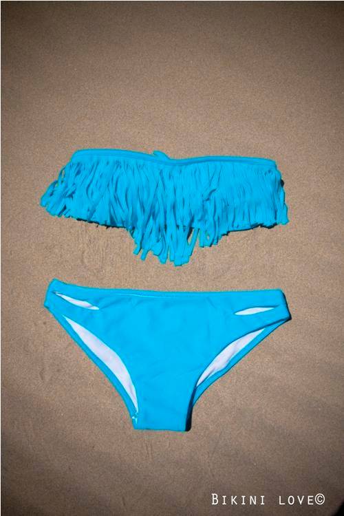 Blue Tassel Bikini