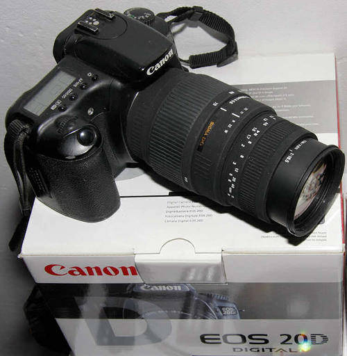CANON 20D SLR + SIGMA 70-300 F4-5.6 DG MACRO + 1GB MEMORY