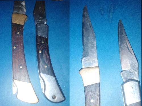 A Collection of Seven Folding Knives including 1 set of KTK Mini Knives
