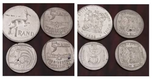 A Collection of notes from  Swaziland, Indonesia and coins from ZAR, SA and America