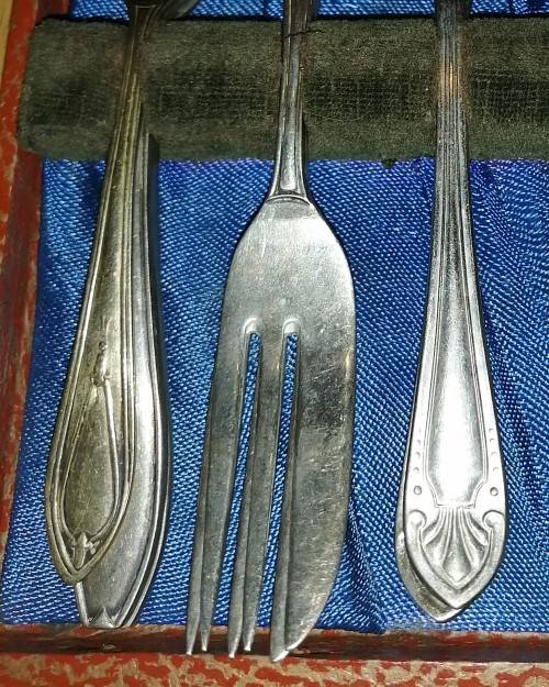 Two sets of Vintage Cutlery, mostly silver-plated
