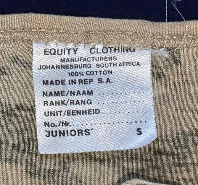 Rhodesian Camo T-Shirt - Manufacturers Equity Clothing - Size Small