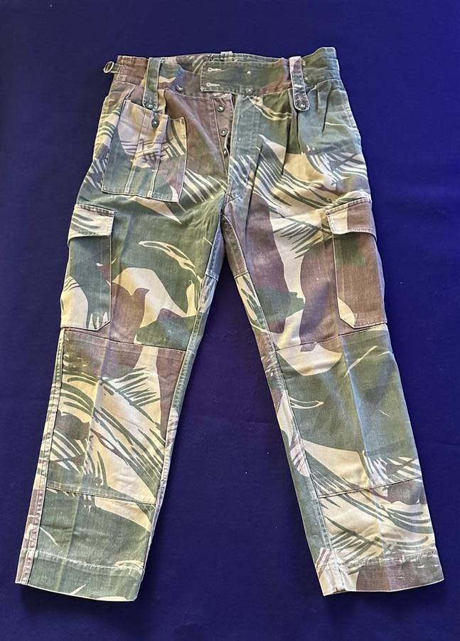 RHODESIAN ARMY CAMO TROUSERS, with Rear Padding and Waist Adjuster