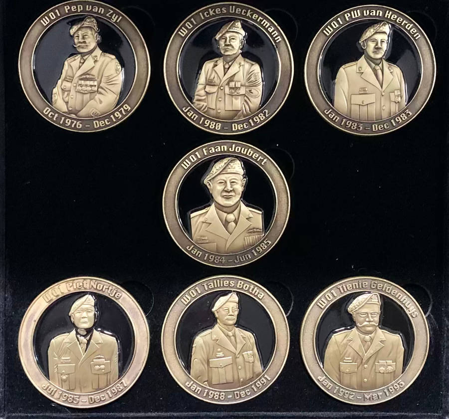 32 Bn Regimental Sergeant Major Collection - 1976 to 1993 - Medallions and Sketches (1 of 32 Exist)