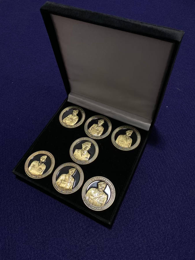 32 Bn Regimental Sergeant Major Collection - 1976 to 1993 - Medallions and Sketches (1 of 32 Exist)