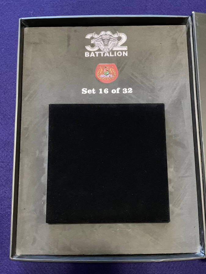 32 Bn Regimental Sergeant Major Collection - 1976 to 1993 - Medallions and Sketches (1 of 32 Exist)