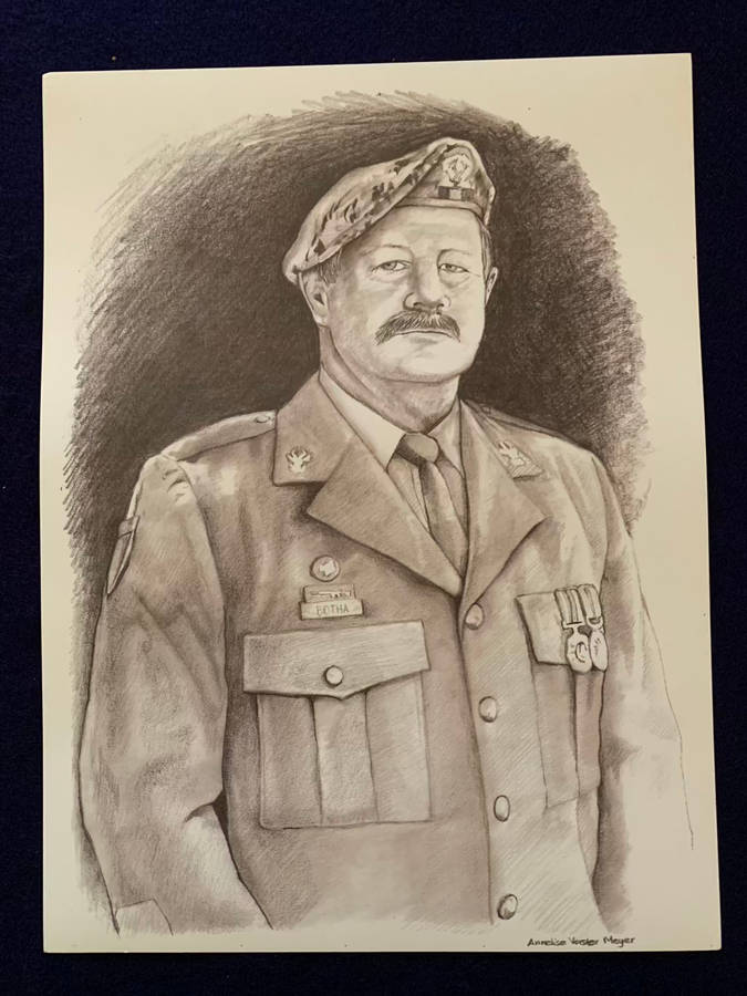 32 Bn Regimental Sergeant Major Collection - 1976 to 1993 - Medallions and Sketches (1 of 32 Exist)