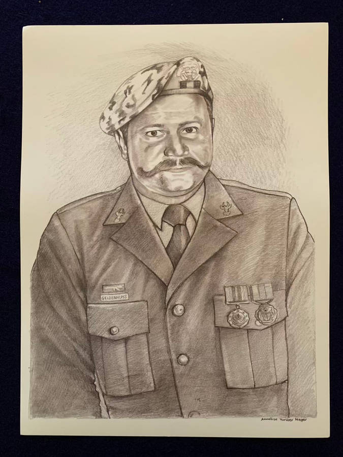 32 Bn Regimental Sergeant Major Collection - 1976 to 1993 - Medallions and Sketches (1 of 32 Exist)