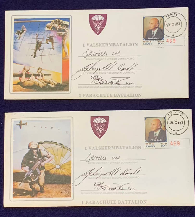 1 Parachute Battalion Full Set of First Day Covers - Numbered 469, with Roll Of Honour Scroll