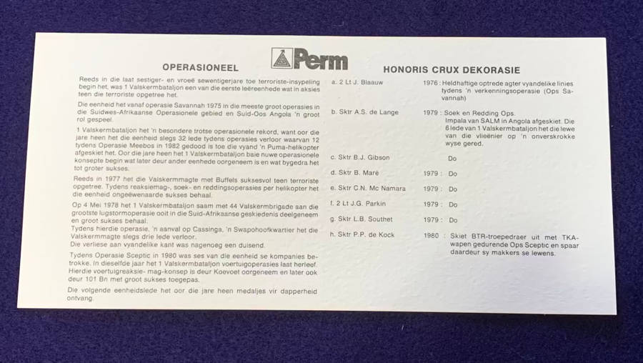 1 Parachute Battalion Full Set of First Day Covers - Numbered 469, with Roll Of Honour Scroll