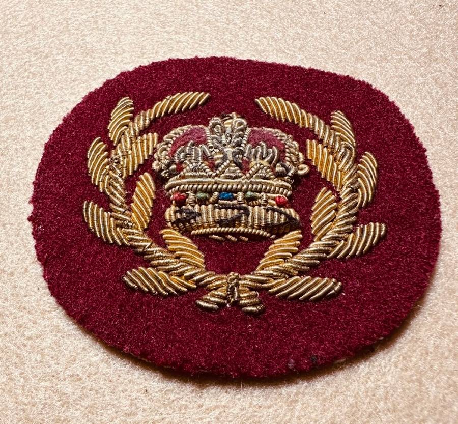 Rhodesia Medical Corps - PRE UDI WO1 RANK - Wire Bullion Gold on Yellow