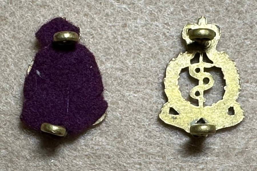 Rhodesian Medical Corps - QC - BRASS MESS DRESS COLLARS 1 WITH FLASH