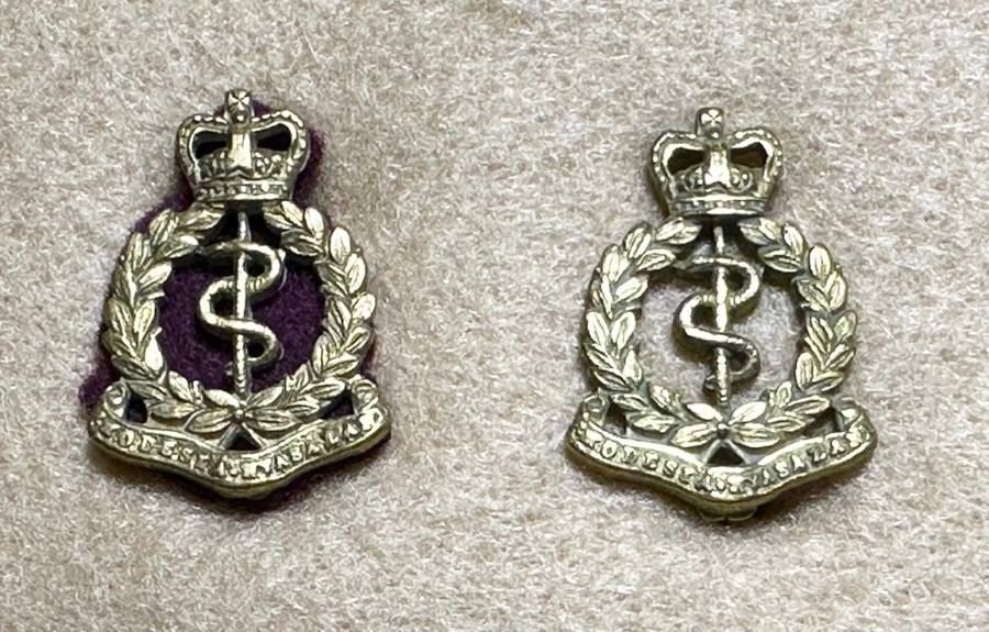 Rhodesian Medical Corps - QC - BRASS MESS DRESS COLLARS 1 WITH FLASH