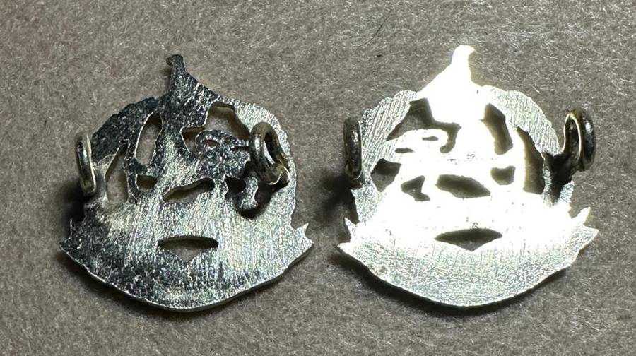 Rhodesian Corps of Military Police - Set of Anodised Collars - 1970 to 1980