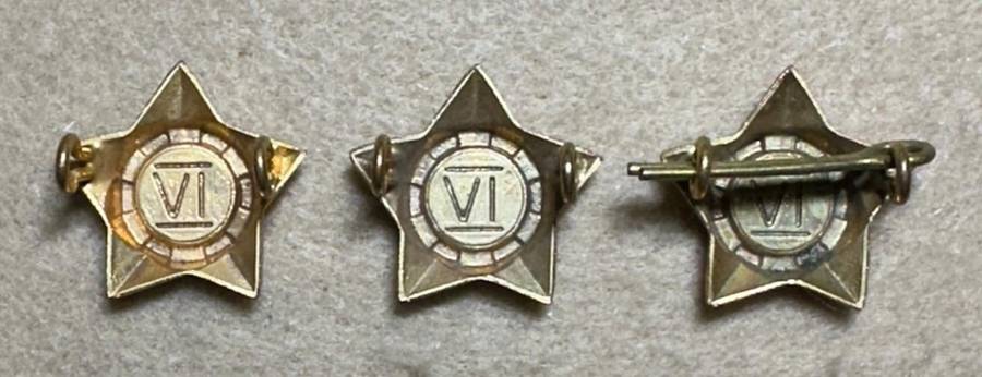Rhodesian Guard Force - Set of 3 OFFICERS RANK STARS