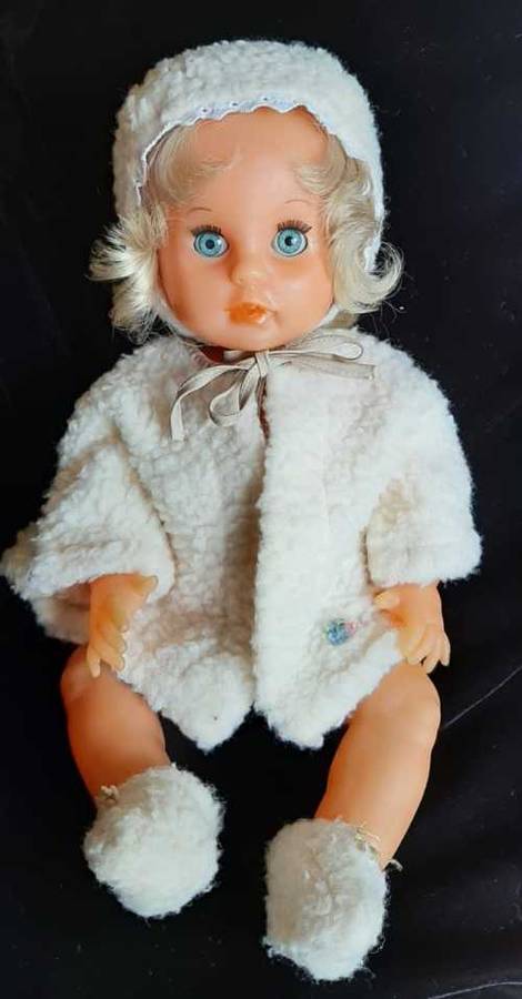 First Love Doll Clothes: Faux sheepskin  jacket with hat and booties only