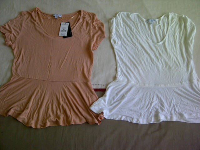 **Cute Ladies Peach & White COTTON ON Tops X 2***Great with a Jeans***Medium ONLY***BRAND NEW***