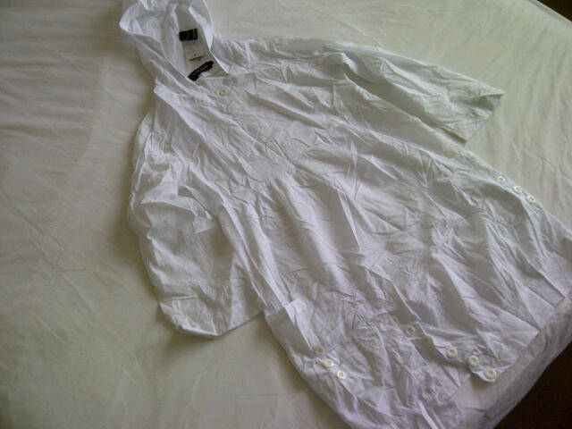 ***White Funky Design Ladies Long Hooded Shirt**L, XL, XXL ONLY**BRAND NEW***Great Quality Item***
