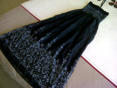 ***Stunning Design Ladies Long Black Strap/Boob Tube Dress***ONE SIZE FITS ALL***BEAUTIFUL***