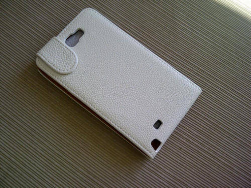 **Samsung Note 2 Flip Cover***Leather Look**White ONLY**FREE SCREEN PROTECTOR**