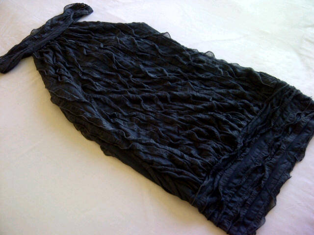 ***Stunning Ladies Ruffle Style Neckline Dark Grey Top with open back**S, L, XL, XXL**BEAUTIFUL***