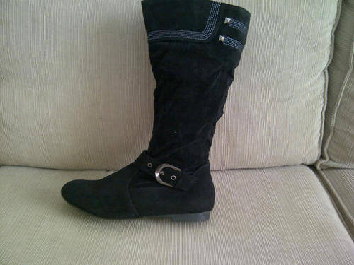 ***Cute & Funky Ladies Long Black Boots with studded design***Size 5, 6 ONLY**BRAND NEW***