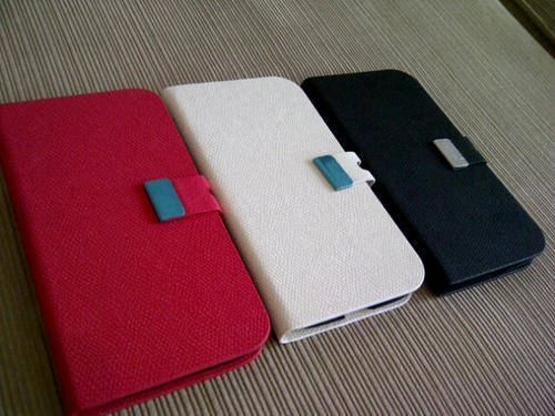 **Samsung Galaxy S4 Covers**Ultra Slim Flip Case**2 Card Holder & Strap***Black, Pink***