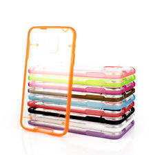 **Samsung Galaxy S5 Clear Covers With Black, Orange & White Trim**Ultra Slim Back Cover**BRAND NEW**