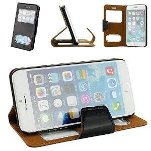 **iPhone 6 Plus Book Case S View Stand Cover with Magnet Clasp**Black, White, Blue ONLY**BRAND NEW**