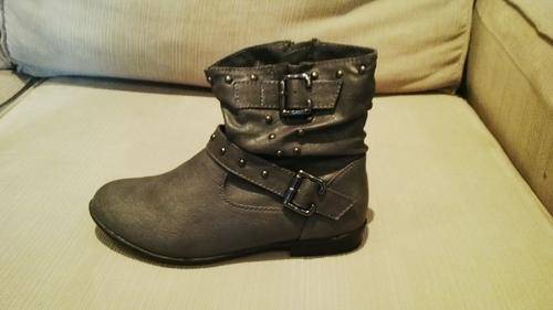 **NEW DESIGN**Cute & Funky Ladies Short Grey Leather Like Boots**Size 4, 5, 6, 7 ONLY***STUNNING***
