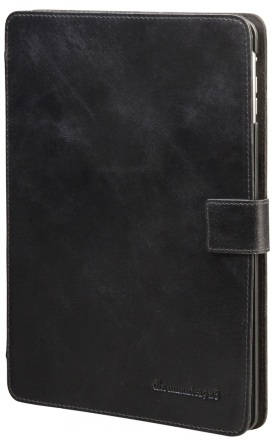 *IPAD AIR COPENHAGEN LEATHER FOLIO STAND COVER & TEMPERED GLASS*BLACK COVER ONLY*