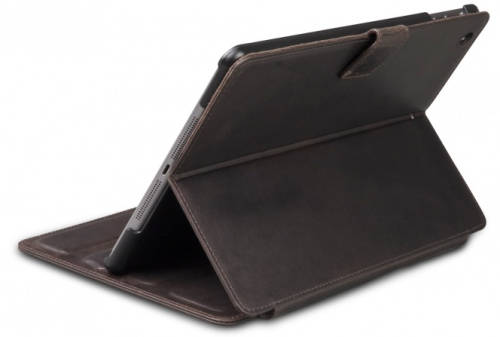 *IPAD AIR COPENHAGEN LEATHER FOLIO STAND COVER & TEMPERED GLASS*BLACK COVER ONLY*