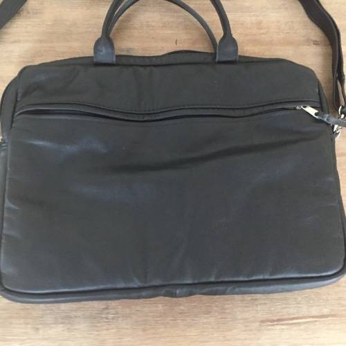 ***Stunning Hand Made Full Grain Cow Soft Leather Laptop  Bag***BLACK***Beautiful***