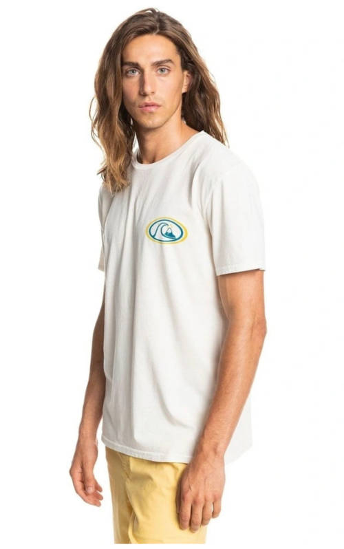Original Men`s Quiksilver TEE - Medium - Almond/Cream