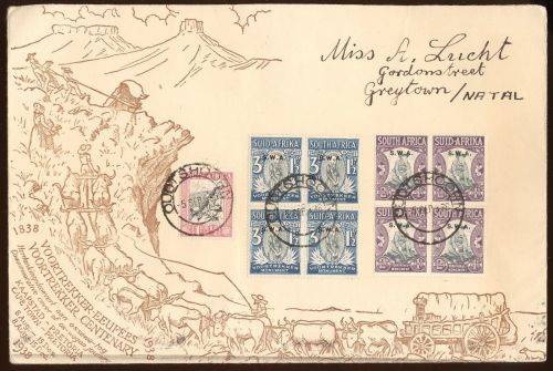 VOORTREKKER-COVER-1938-OUDTSHOORN ONLY 189/112740-ISSUED-THUS-SCARCE