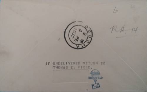 IMPERIAL AIRWAYS FIRST FLIGHT NORTHERN RHODESIA (BROKEN HILL)-TANZANYIKA (DODOMA) 1932.