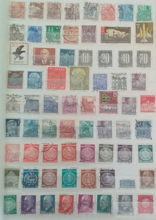 GERMANY IMPERIAL ALBUM OLD AND NEW MIXED LOT 10 PAGES BOTH SIDES FULL WITH STAMPS