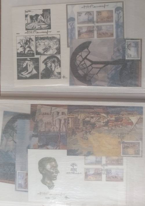 IDEAL ALBUM 8 DOUBE PAGES MOSTLY FISH RELATED FDCS AND STAMPS ALBUM INCLUDED