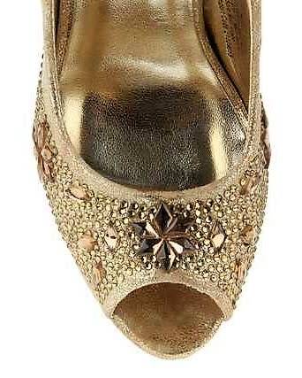 MISS BLACK GISELA Heels :GOLD : uk/sa women  size 5 : new in box