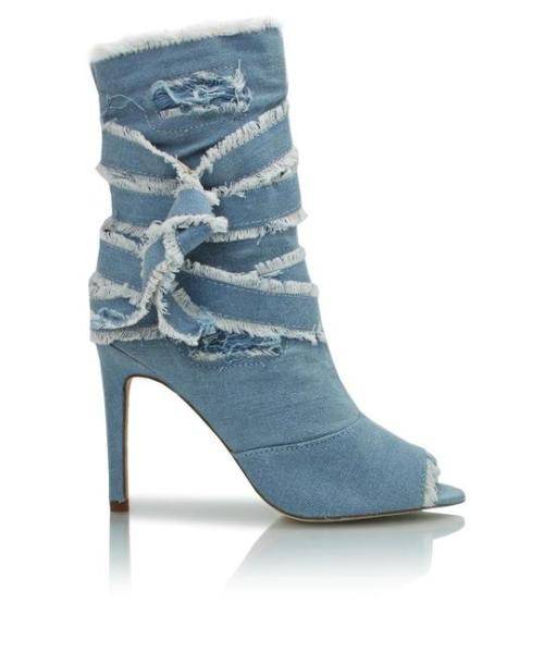 DENIM BOOTS - BLUE-  URBAN STYLE :  UK / SA SIZE 5.5