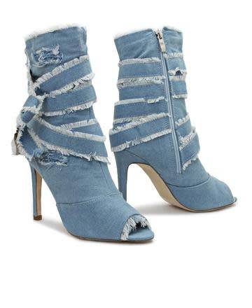 DENIM BOOTS - BLUE-  URBAN STYLE :  UK / SA SIZE 5.5